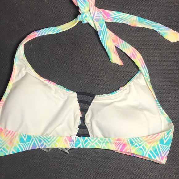 PINK colourful bikini top in L - Picture 5 of 6